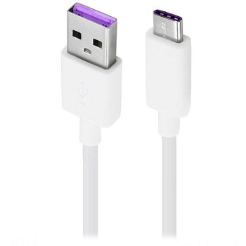Cablu de Date USB la Type-C Fast Charge 5A, 480Mbps, 1m Huawei AP71 (HL-1289) Alb (Bulk Packing)