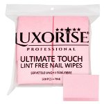 Servetele Unghii Ultimate Touch LUXORISE, Strat Dublu 500 buc, Roz, LUXORISE