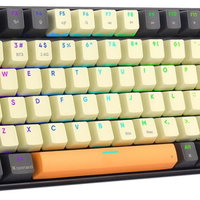 Tastatura gaming mecanica Bluetooth cu si fara fir Redragon Phantom neagra iluminare RGB