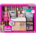 Papusa cu accesorii Cafeneaua Barbie, Mattel