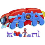 Jucarie Marvel Spidey and His Amazing Friends 2-in-1 Spider Caterpillar Toy Vehicle, Hasbro