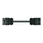 pre-assembled interconnecting cable; Cca; Socket/plug; 5-pole; Cod. A; H05Z1Z1-F 5G 1.5 mm²; 3 m; 1,50 mm², Wago