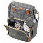 Rucsac pentru mamici FreeON Urbane cu multiple compartimente 29x16x39 cm grey, FreeON