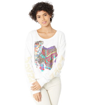Imbracaminte Femei Lauren Moshi Farrah Peace Love Camel White, Lauren Moshi