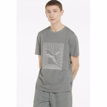 Tricou regular fit cu decolteu la baza gatului si imprimeu logo