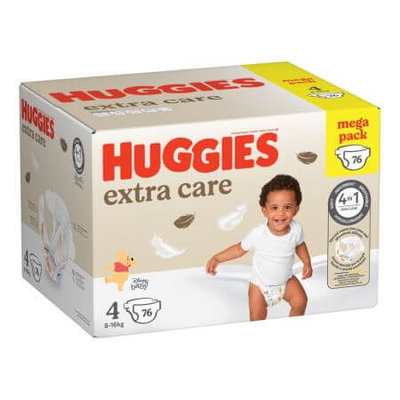 Scutece Extra Care Marimea 4, 8-16 kg, 76 bucati, Huggies, HUGGIES