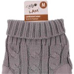 ALL FOR PAWS LAMBSWOOL Pulover tricotat pentru câini, Gri, All For Paws
