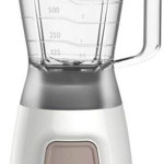 Blender Philips Daily Collection HR2052/00, 350 W, 1.25 l, 1 viteza, Pulse, Alb, Philips