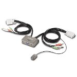 Edimax Switch KVM 2 ports USB, 2x KVM combo cable 0.9m, audio support , mini