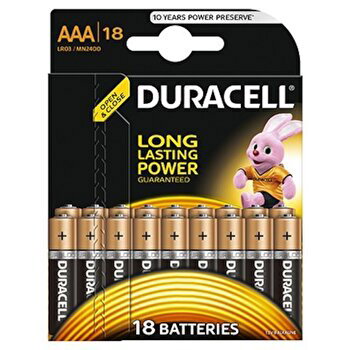 Baterii Duracell Basic AAA, 18 buc