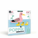 Joc creativ cu stickere Animale pe apa Poppik, Poppik