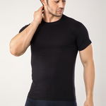 Tricou barbat simplu negru - cod 62F, 