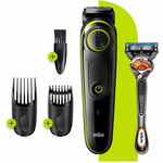 Aparat de tuns barba Braun Beard Trimmer BT5240 Wet&Dry, AutoSense, buton rotativ de precizie, 2 piepteni, Aparat de ras Gillette, Albastru