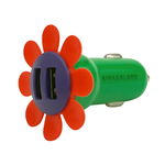 Incarcator pentru masina cu dublu USB - Flower | Kikkerland, Kikkerland