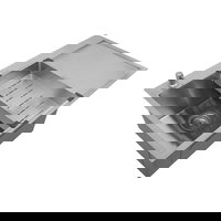 Chiuveta bucatarie Sandonna Handmade HD7850, inox, negru, 1 cuva stanga, 78 x 50 cm, Sandonna