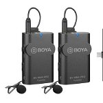 Sistem wireless Boya BY-WM4 PRO-K6 cu 2xMicrofon lavaliera 2xTransmitator si Receiver Android Type-C
