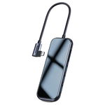 HUB USB Baseus CAHUB USB-CZ0G, 3 porturi USB 3.0, Type-C, gri