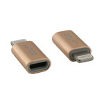 Adaptor conector mama Micro USB - iPhone Ligtning tata auriu Golf, Golf