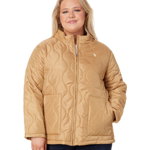 Incaltaminte Femei US POLO ASSN Plus Size Onion Quilted Liner Jacket with Elastic Hem Honey, U.S. POLO ASSN.