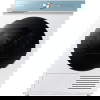 Uscator de rufe DV90BB9445GMS7 Bespoke, Pompa de caldura, 9 kg, Clasa A+++, QuickDrive, AI Dry, Digital Inverter, Usa reversibila, Alb, Samsung