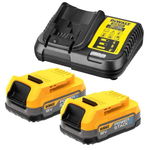 Kit DeWalt DCB1102E2 Statie incarcare + 2 x acumulatori 2 Ah POWERSTACK, DeWALT