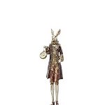 Figurina iepure cu ceas, Rossana Collection, 57x15x10.5 cm