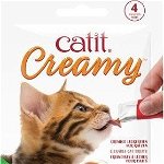 Catit Creamy Chicken & Lamb, tratare umeda, pentru pisici, pui si miel, 4 buc/pachet, Catit