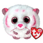 Jucarie de plus TY Beanie Balls - Tabor, tigru roz cu alb, 10 cm, Meteor Cee Rom