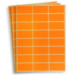 Etichete portocaliu neon 2 4x4 8cm 24 coala 10 set Office Art PECUN602 HBAX0084 , Galeria Creativ