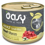 OASY Conservă pentru câini, Small/Mini, cu Vită, fără cereale 200g, Oasy