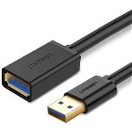 Kabel USB Ugreen USB-A - USB-A 1.5 m Czarny (6957303831265), Ugreen