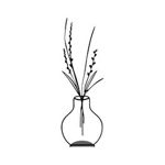 Decoratiune, Flowerpot, 15x46 cm, Metal, Negru, Tanelorn