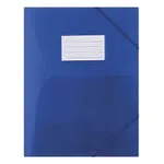 Mapa plastic cu elastic pe colturi, cu eticheta, 480 microni, DONAU - albastru transparent, DONAU