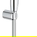 Para dus Grohe Tempesta 110 27799003, universala, diametru para 110 mm, 2 functii, suport, furtun 125 cm, anti-calcar, crom, Grohe