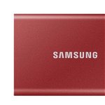 SSD Extern Samsung T7, 2TB, USB type-C 3.2 (Rosu) , Samsung