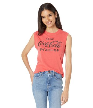 Imbracaminte Femei Wildfox Drink Coca Cola Sky Muscle Tank Cayenne, Wildfox