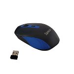 Mouse optic wireless Spacer negru cu albastru, Spacer