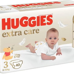 Scutece Extra Care 3, 6-10kg, 40 bucati, Huggies, HUGGIES