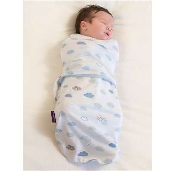 Sistem de infasare pentru bebelusi 0-3 luni blue Clevamama