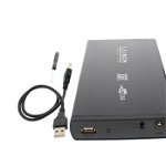 Carcasa HDD 3.5" SATA USB 2.0 negru, OEM