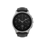 Smartwatch Vector Luna Standard L1-10-016, Bluetooth, Bratara piele, Rezistent la apa si praf (Argintiu/Negru)