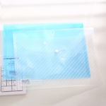 Plic transparent pentru documente, cu capsa, model A4, culoare aleatorie, Neer