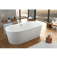 Cada freestanding Kolpasan, Comodo, 185, ovala, cu instalatie, alb