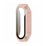 Carcasa tip rama pentru Xiaomi Mi Band 7 Pro 7/6/5/4 cu protectie ecran antisoc din plastic si sticla temperata roz, krasscom