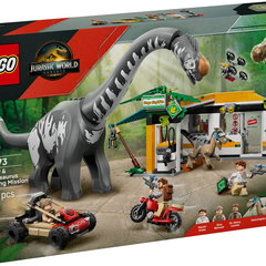 Lego Jurassic World Renasterea - Misiune de urmarire a unui Velociraptor si a unui Titanosaurus (76973)