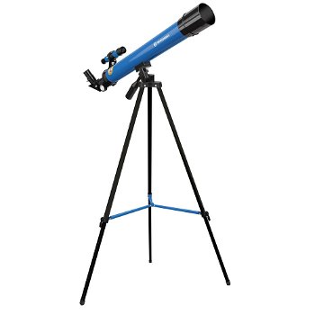 Telescop refractor Bresser Junior 45/600 AZ, putere marire 100x, Albastru