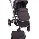 Carucior 2 in 1 cu suspensii Dora Dark Grey, 