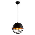 Lampa suspendata Elefant 892OPV1789, 116x20 cm, Metal, Negru, Elefant