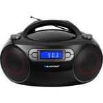 Microsistem Blaupunkt BB18BK, FM, CD, MP3, USB, AUX, 4W RMS, alarma, antena telescopica, LCD, alimentare la retea/baterii, negru, Blaupunkt