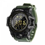 Smartwatch STAR EX16S, LCD FSTN iluminat, Waterproof IP67, Bluetooth v4.0, Baterie CR2032, Verde militar